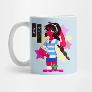 Yuri Marzipan the Oni - Cute Preppy (baby blue stripes) Mug